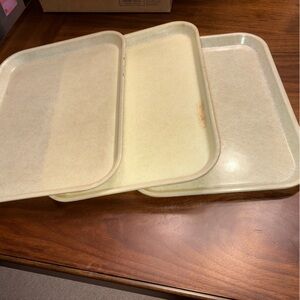 Vintage Camtray 3 Trays 11" x 14' Beige/Green/Yellow 1014, 87-1, 87-2, 93-3